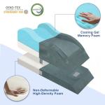 Adjustable Memory Foam Leg Elevation Pillow