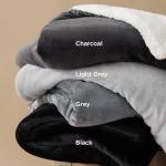 Bedsure Fluffy Sherpa Fleece Throw Blanket - Silver Grey