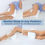 Knee Pillow for Side Sleepers - Memory Foam Support