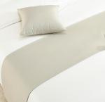 Beige Solid Bed Runner Scarf for Decor