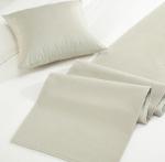 Beige Solid Bed Runner Scarf for Decor