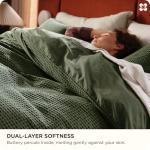Bedsure Olive Green Cotton Duvet Cover Set