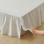Ruffled Queen Bed Skirt with Split Corners