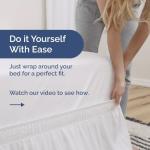 Queen Wrap Around Bed Skirt - White, 15-Inch Drop