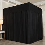 Mengersi Black Sheer Canopy Curtains for Beds