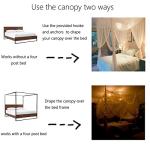 Bed Canopy Curtains for Full, Queen, King Sizes