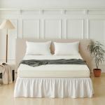 Ruffled Queen Bed Skirt with Split Corners