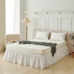 Ruffled Queen Bed Skirt with Split Corners