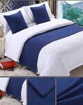 Navy Solid Bed Runner Scarf for Bedroom