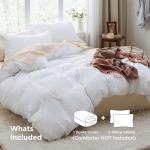 Bedsure White Queen Duvet Cover Set - 3 Pieces