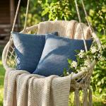 Waterproof Outdoor Throw Pillow Covers, 2-Pack, Indigo