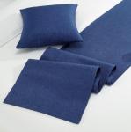 Navy Solid Bed Runner Scarf for Bedroom