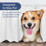 Queen Wrap Around Bed Skirt - White, 15-Inch Drop