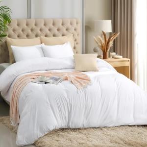 Utopia Bedding Queen Duvet Cover Set, White