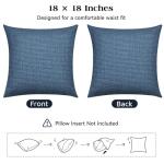 Waterproof Outdoor Throw Pillow Covers, 2-Pack, Indigo