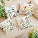 Spring Floral Pillow Covers 18x18 for Home Decor
