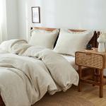 Linen Duvet Cover Set, Twin Size, Natural Flax