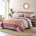 Reversible Boho Floral Quilt Set - King Size