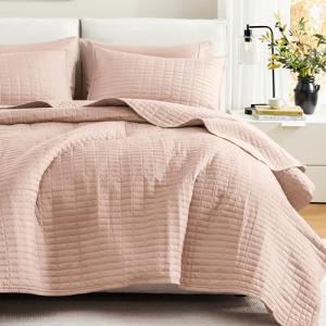 Kienna Pink Microfiber 3-Piece Bedding Set