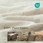 Linen Duvet Cover Set, Twin Size, Natural Flax