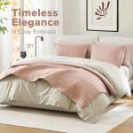 Kienna Pink Microfiber 3-Piece Bedding Set