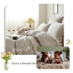 Linen Duvet Cover Set, Twin Size, Natural Flax