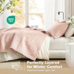 Kienna Pink Microfiber 3-Piece Bedding Set