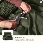 Bedsure Olive Green Cotton Duvet Cover Set