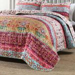Reversible Boho Floral Quilt Set - King Size