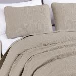 Khaki Queen Oversized Bedspread Set with Medallions