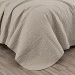 Khaki Queen Oversized Bedspread Set with Medallions