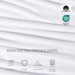 Lacoste White 100% Cotton Queen Bed Sheet Set