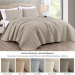 Khaki Queen Oversized Bedspread Set with Medallions