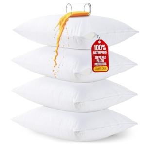 Utopia Bedding Waterproof Zippered Pillow Protector Set