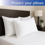 Set of 2 Zippered Pillow Protectors - Waterproof & Hypoallergenic