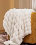 Cozy White Faux Fur Throw Blanket for All Use