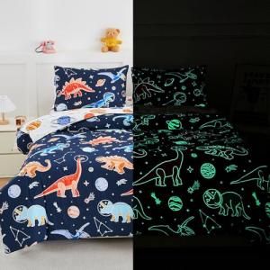 Dinosaur Galaxy Glow in The Dark Comforter Set