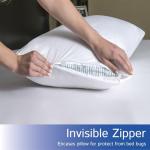 Set of 2 Zippered Pillow Protectors - Waterproof & Hypoallergenic