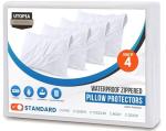 Utopia Bedding Waterproof Zippered Pillow Protector Set