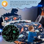 Dinosaur Galaxy Glow in The Dark Comforter Set
