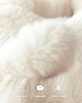 Cozy White Faux Fur Throw Blanket for All Use