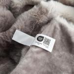 Cozy Faux Fur Throw Blanket, Brown Tie-Dye 127x152 cm