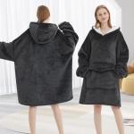 Fiosnow Oversized Grey Wearable Blanket Hoodie