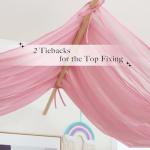 Pink Bed Canopy Drapes for Kids' Room