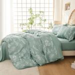 Reversible Floral Queen Duvet Cover Set