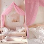Pink Bed Canopy Drapes for Kids' Room