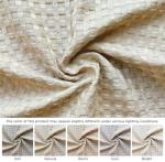 Beige Waffle Weave Bed Skirt with 12" Drop