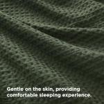 Bedsure Olive Green Waffle Duvet Cover Set