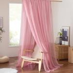Pink Bed Canopy Drapes for Kids' Room