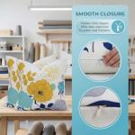 Blue and Yellow Floral Pillow Covers - 18x18 Inches